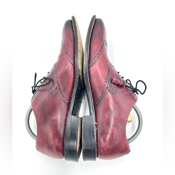 Mezlan Mens‎ Size 8M Burgundy Leather Wingtip Oxford Dress Shoes main image 6